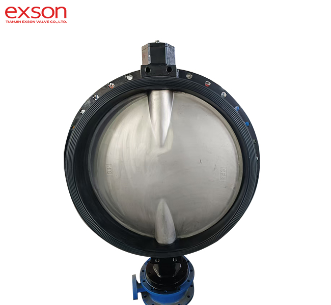 Single flange butterfly valve